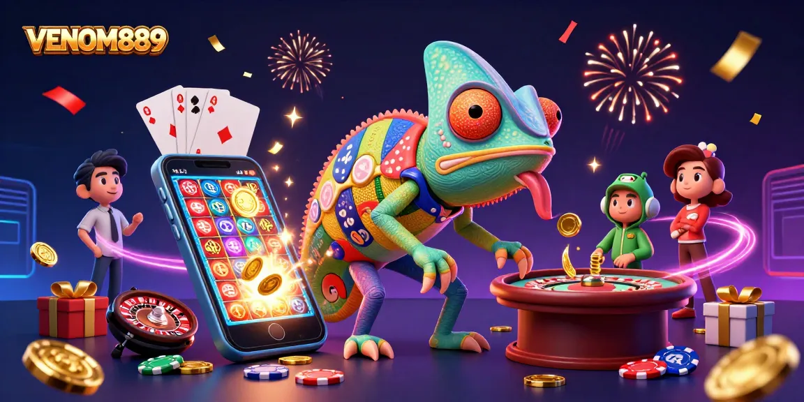 Experience the thrill of VENOM889, where casino excitement meets vibrant digital design.
