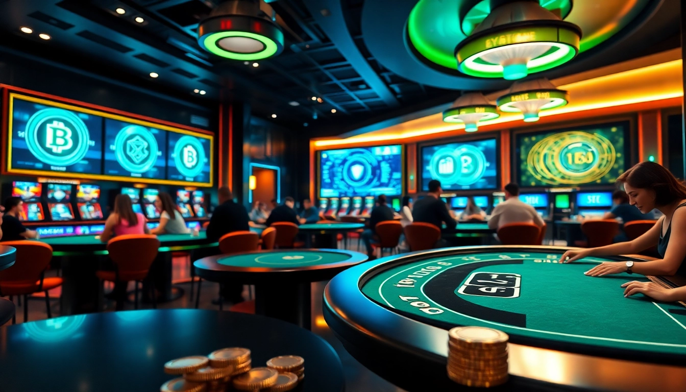 Players enjoying their experience at a thriving crypto casino, explaining what is crypto casino.