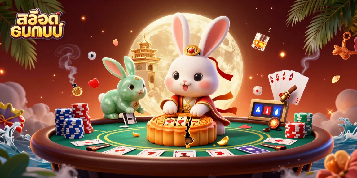 Spin the reels in สล็อตออนไลน์ as the moon rabbit cracks open golden mooncakes revealing jackpots.