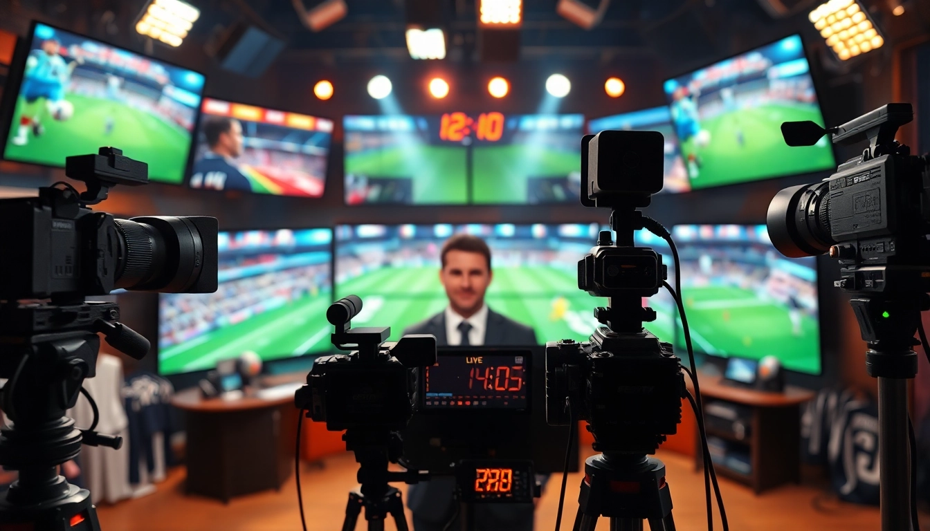 실시간 스포츠중계의 생생한 현장, 방송 기자와 카메라 세팅