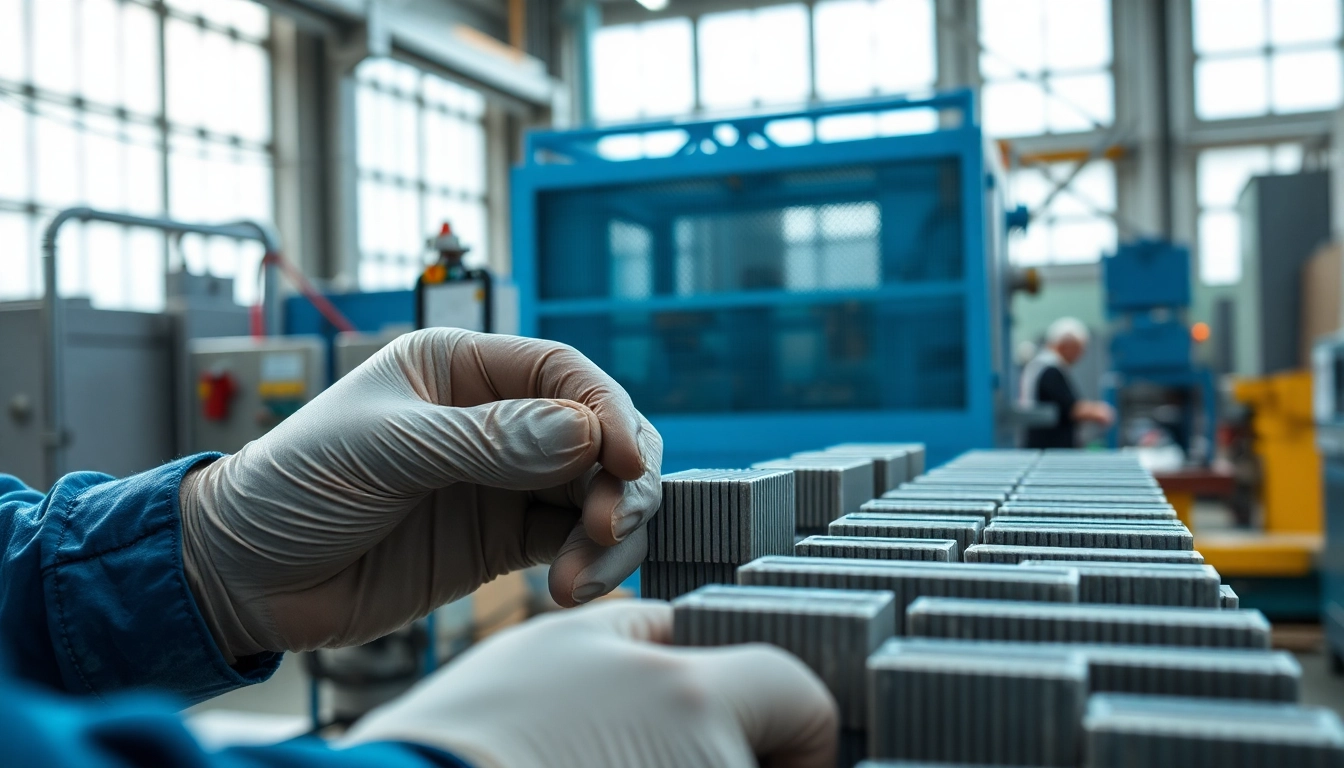 Crafting ferrite magnets manufacturer in china showcasing precise assembly in a modern industrial setting.