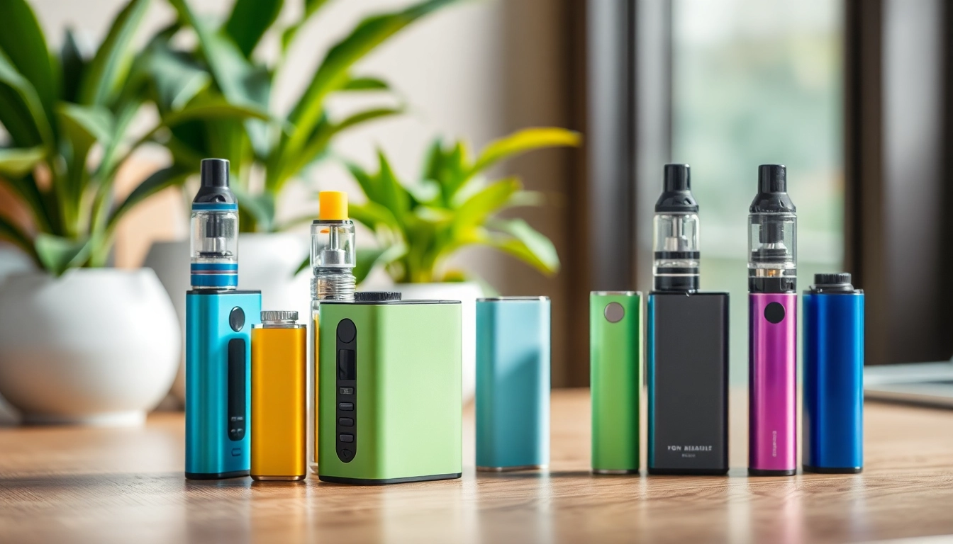 Vape ohne nikotin Produkte auf einem stilvollen Holztisch ansprechend präsentiert.