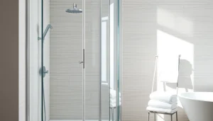 Genießen Sie die elegante sonni Duschkabine mit modernen Glasdetails in einem stilvollen Badezimmer.