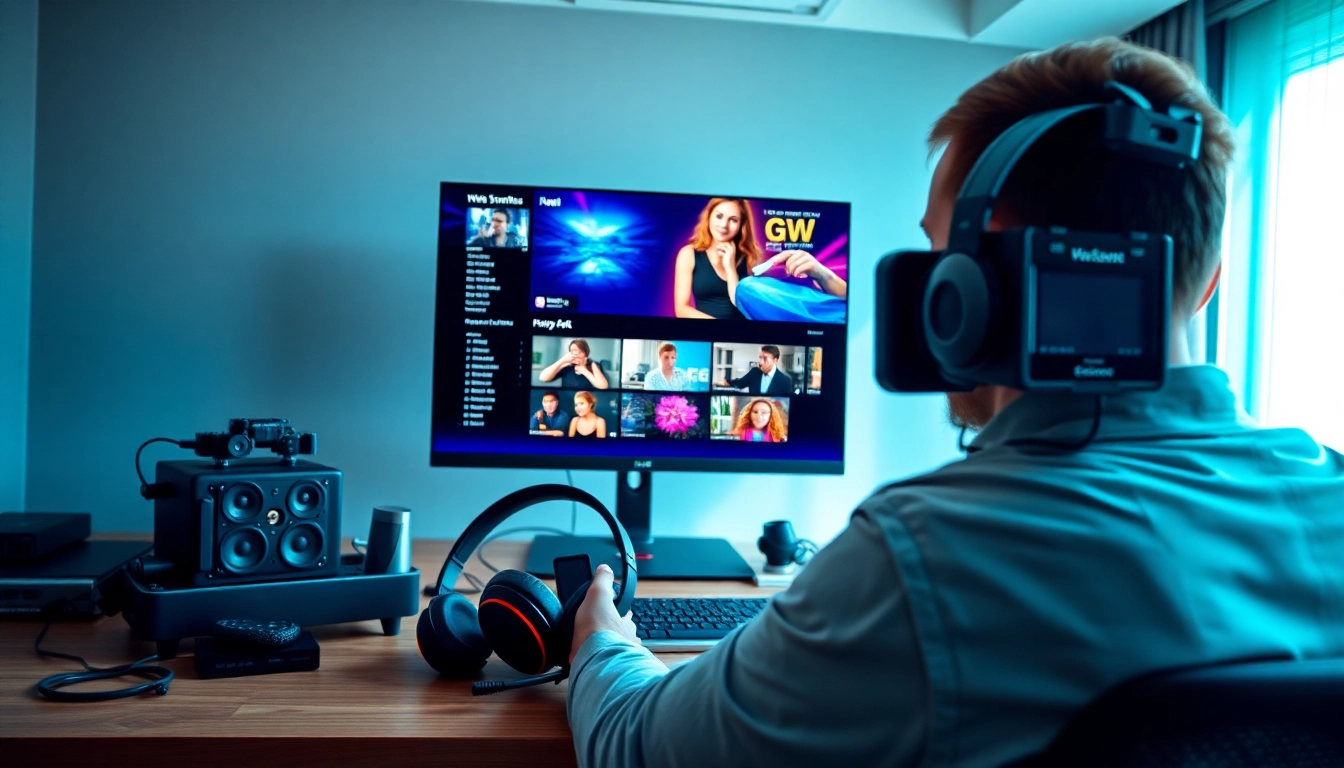 Engaging content creator streaming on iron tv pro with modern technology.