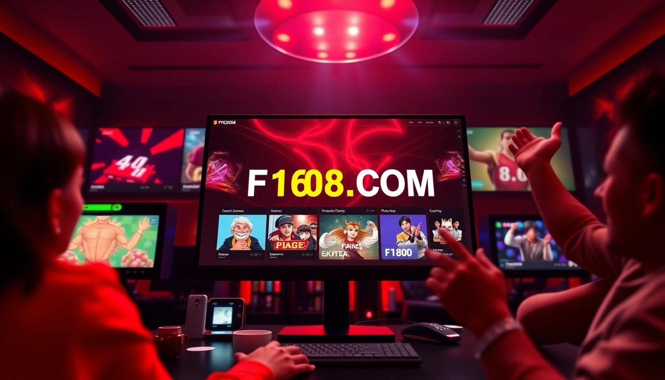 Vibrant gaming experience showcasing F168.COM with exciting digital gaming elements.