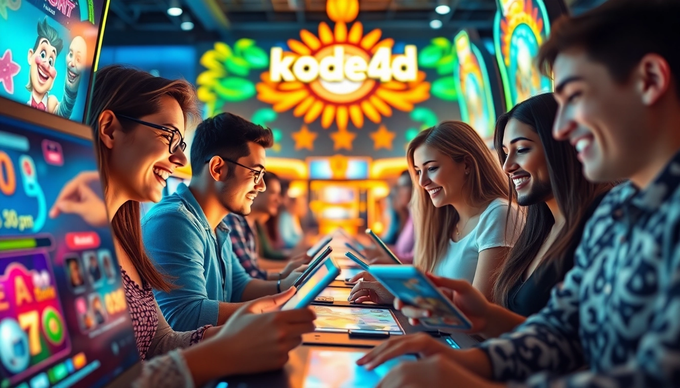 Kode4d immersive gaming experience with players enjoying vibrant slot games