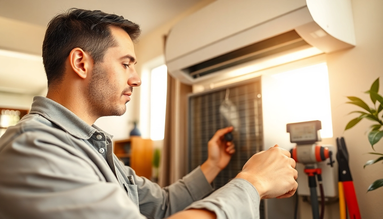 Technician providing AC repair service in Glendale AZ, ensuring quality service and efficiency.