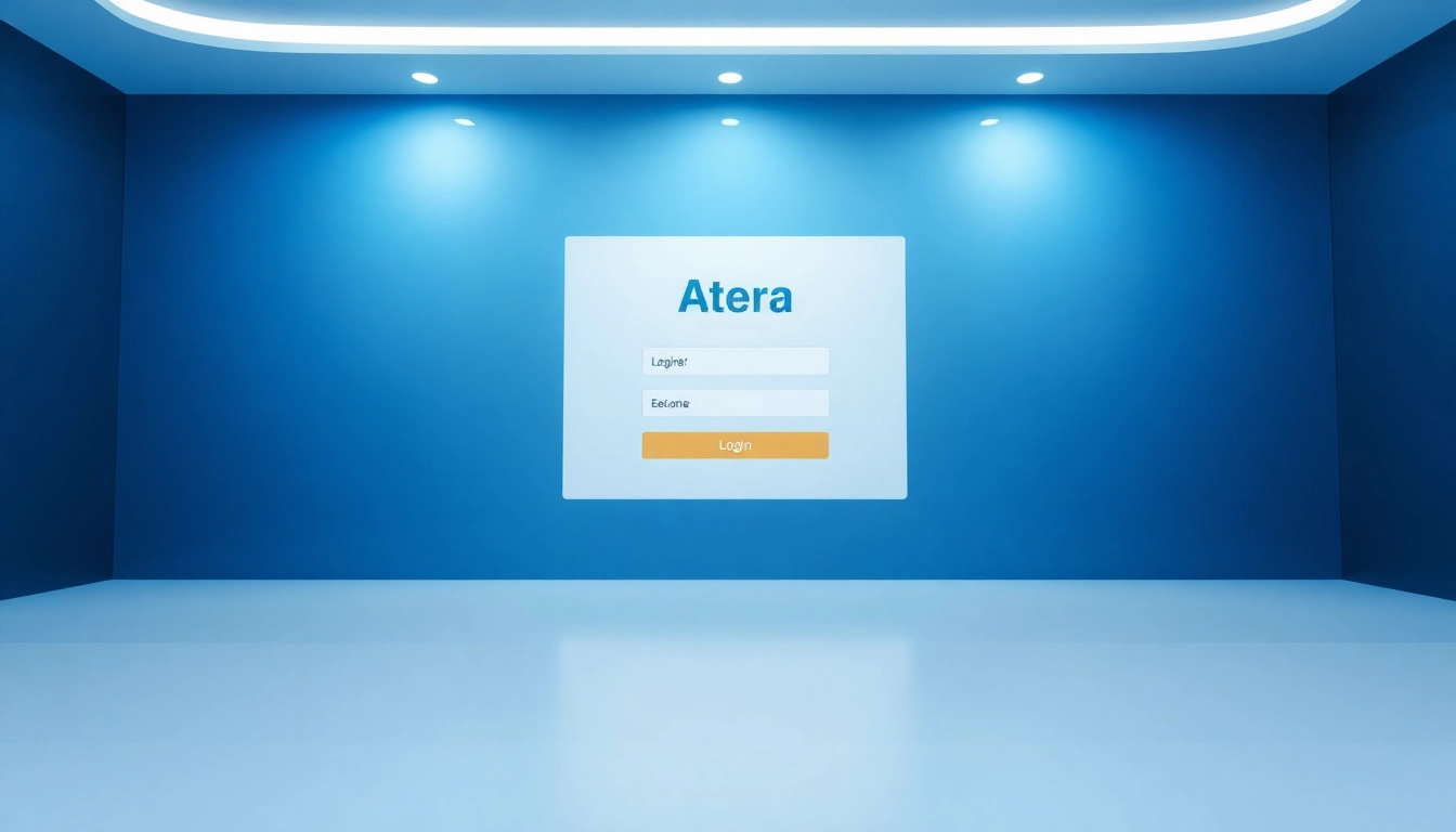 Atera login interface demonstrating secure access to the platform for efficient troubleshooting.