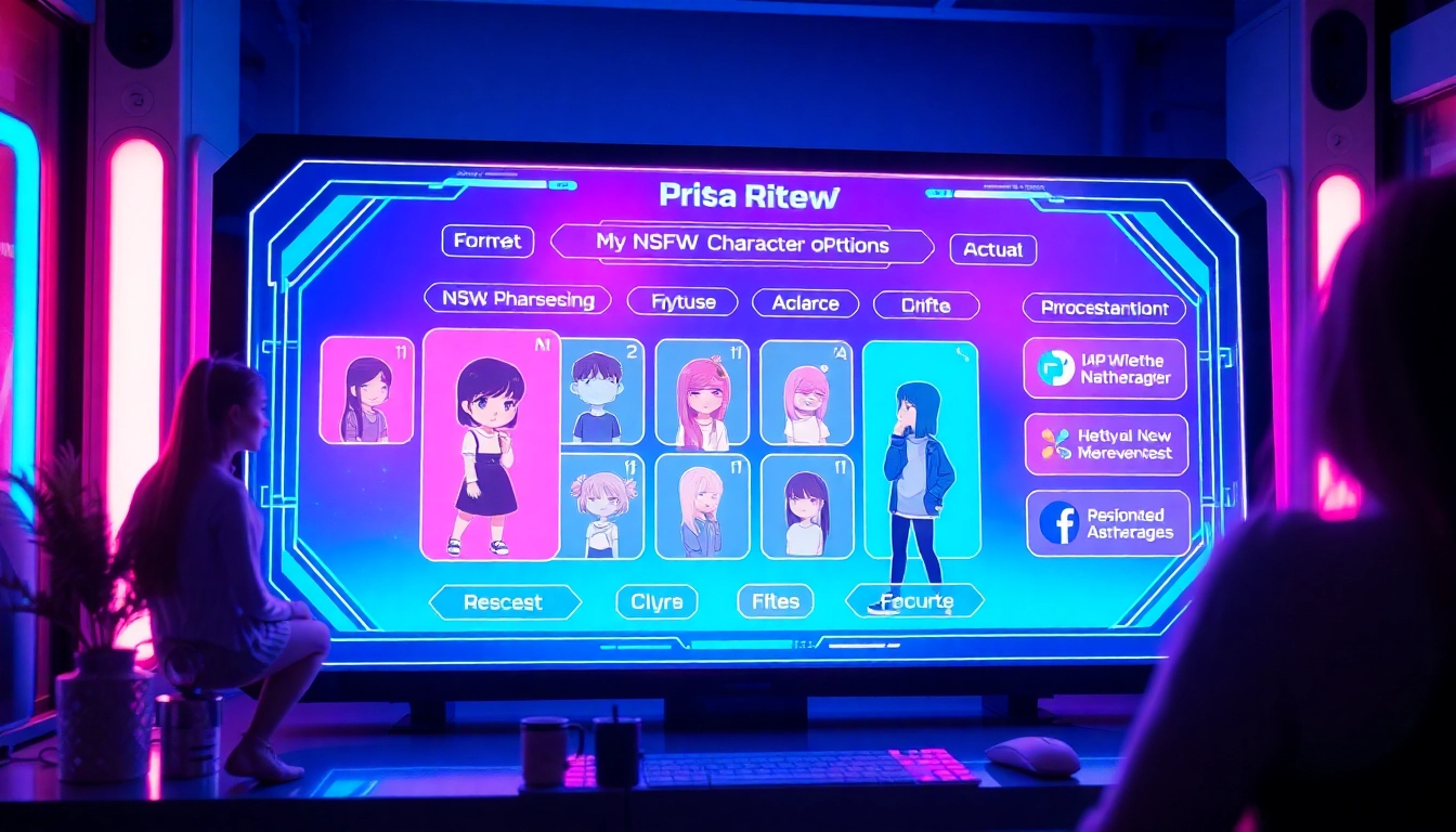 Engaging NSFW character AI interface showcasing customizable digital conversations.