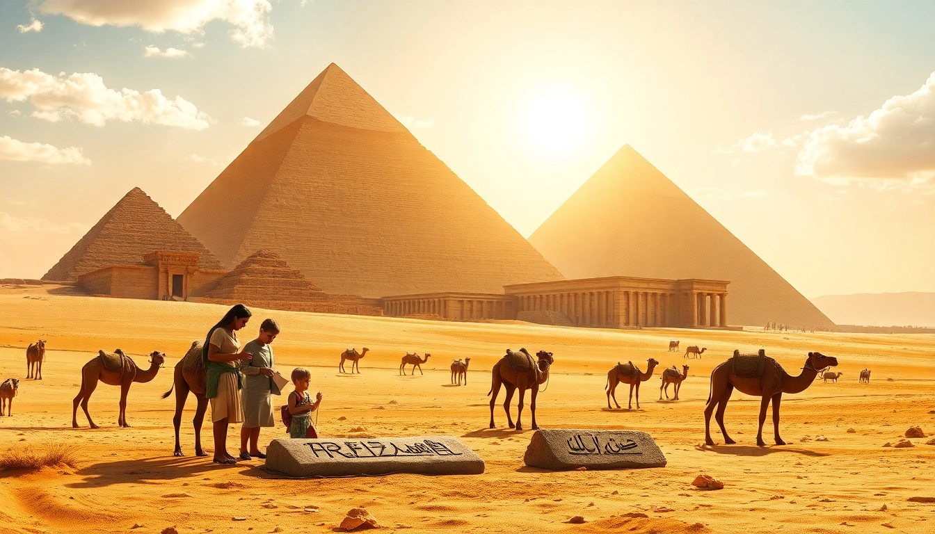 Explore the majestic pyramids, showcasing ancient Egyptian architecture and hieroglyphs.