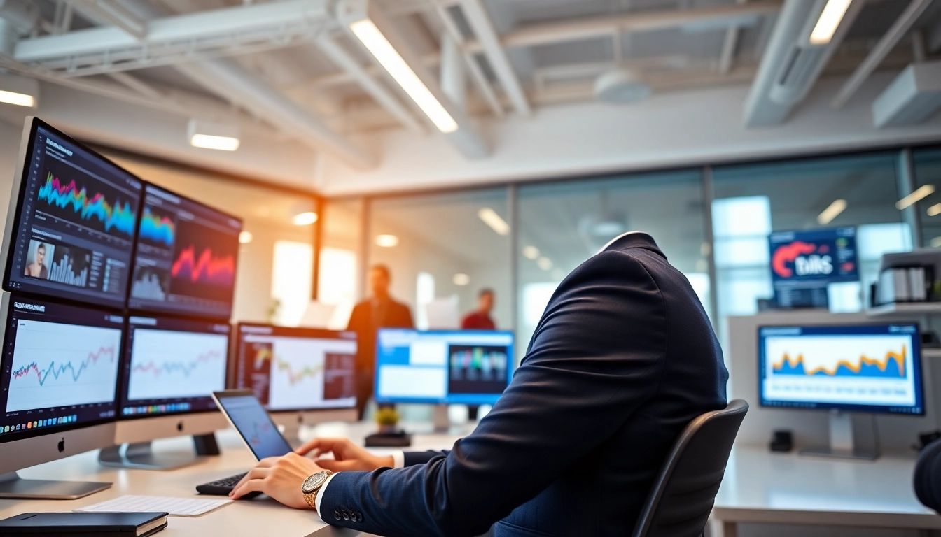 Engaging scene of social media marketing professional analyzing data for effective campaigns.