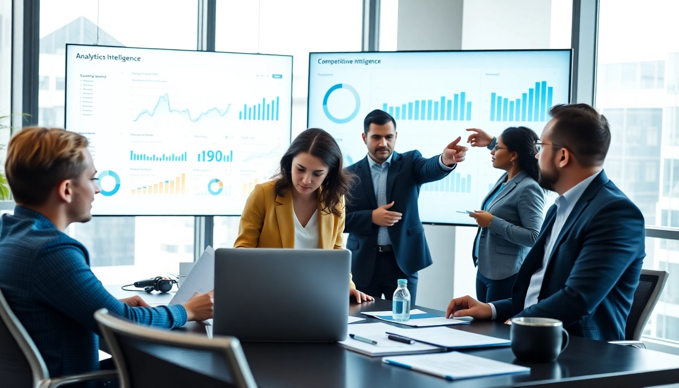 Analyze competitive intelligence faqs through a dynamic office dashboard interaction.